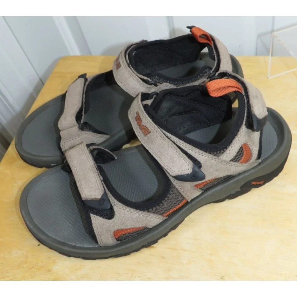 Teva Men's Katavi 2 Sport Hiking Sandals Size 9 Brown/Orange/Black SN 4144